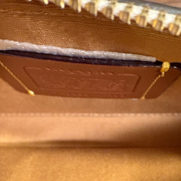 Coach Tan and Cream Crossbody and Wristlet Bag - Picture 8 of 12